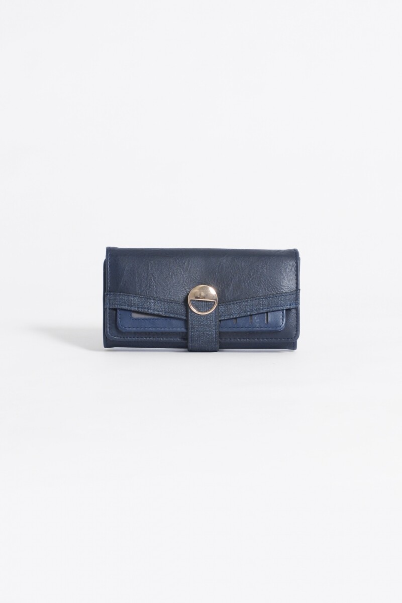 Billetera multiple compartimento azul