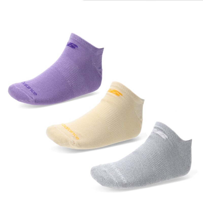 Medias Unisex New Balance X3 Show Unisex Amarillo Mostaza - Violeta - Gris