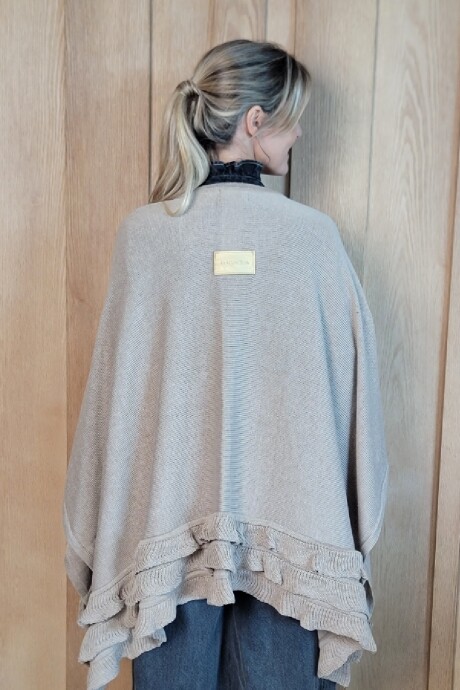 Ruana Folk Beige