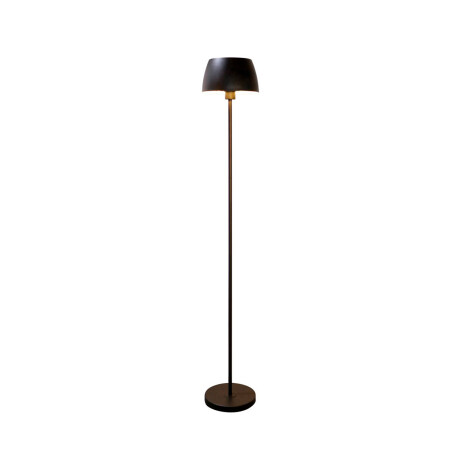 Lámpara De Pie Decorativa Bombé De Metal Moderno Negro