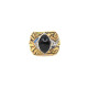 Anillo 18K Firmado Rama, Con Piedra De Color, Brillantes Y Zafiros Sinteticos Anillo 18K Firmado Rama, Con Piedra De Color, Brillantes Y Zafiros Sinteticos