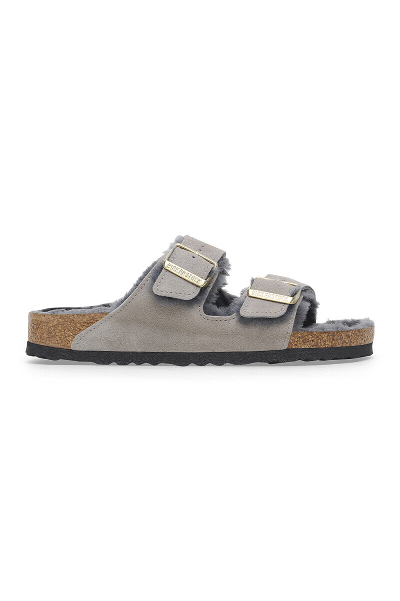 Sandalia Arizona Shearling Leve - Estrecho Stone Coin