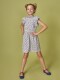 Vestido De Flores Con Cintura Engomada Gris