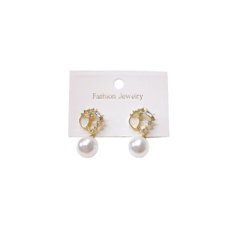 Caravanas hipoalergénicas brillantes c/ perla Caravanas Hipoalergénicas Brillantes C/ Perla