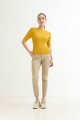 Sweater cuello bote DORADO