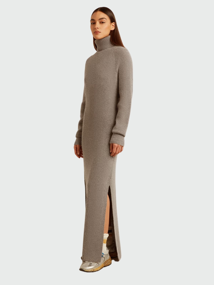 Golden Goose - Vestido de lana con cuello alto, Golden Goose - Gris 