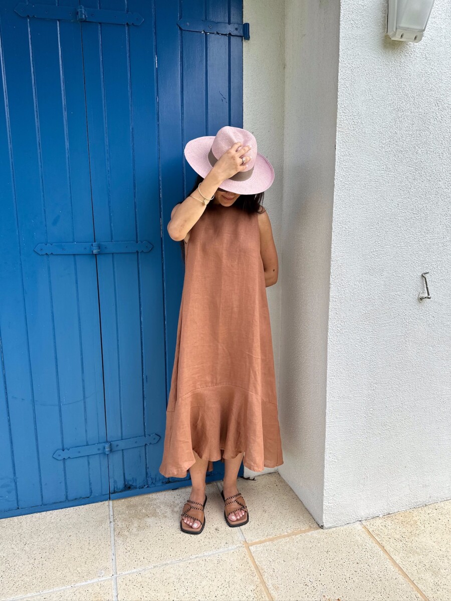 Vestido Folk Long - Camel 