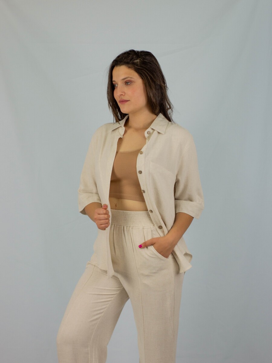 Camisa Lino Slowly - Off White 