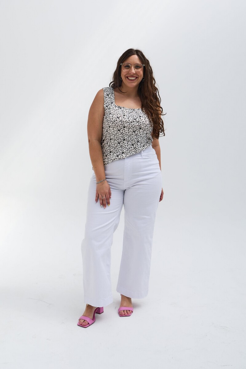 Musculosa Brunela - Blanca flor 