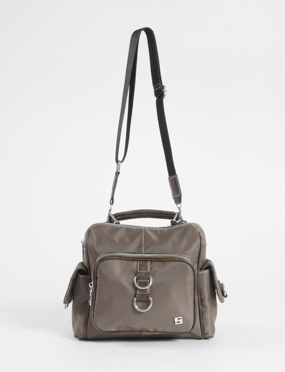 Bandolera - mochila bolsillos - verde 