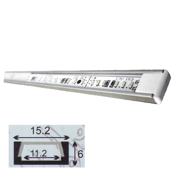 Regleta LED aluminio 12V 16W 119cm 3000K P01 LD0330