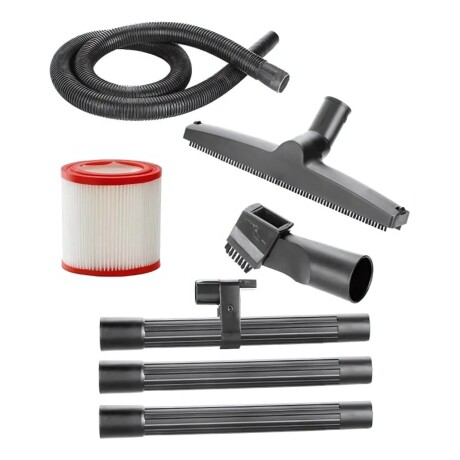 Aspiradora húmedo/seco Ingco 800W 12Lts con accesorios Plateado