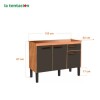 Mueble Bajo Mesada En Madera 100% Mdp 15 Mm Nogal Grafito Mueble Bajo Mesada En Madera 100% Mdp 15 Mm Nogal Grafito