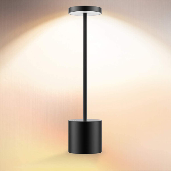 Portátil de mesa LED inalámbrica USB negra IX9446