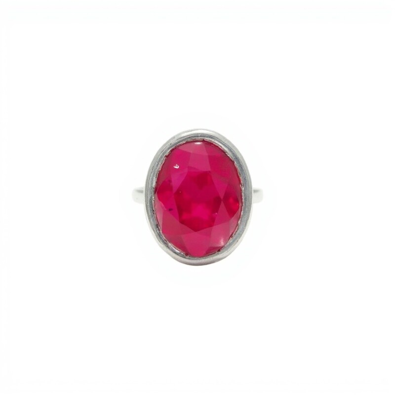 Anillo Rojo-Plata 925-Con Rubí-AN4508 conpiedra