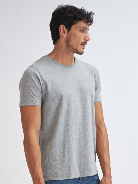 Camiseta cuello redondo Gris