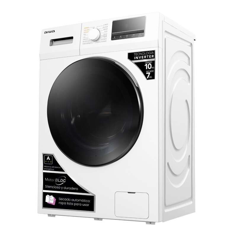 Lavasecarropas Automático Carga Frontal AIWA 10KG Inverter Blanco