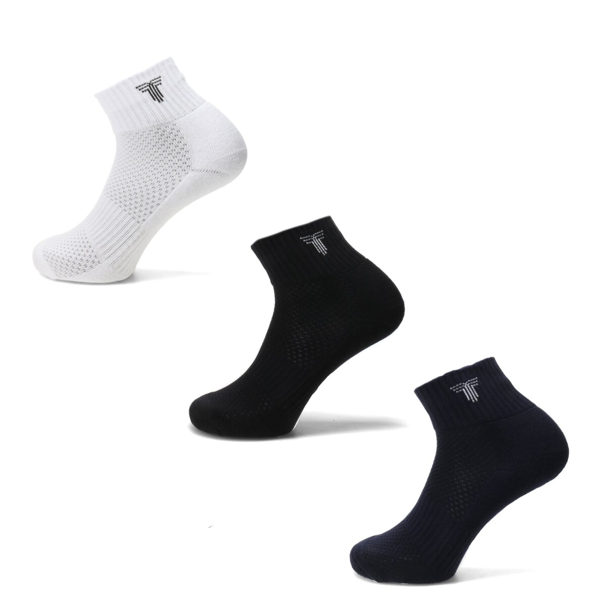 Medias de Niños TIFFOSI Tripack 3 Medio - Negro - Blanco 