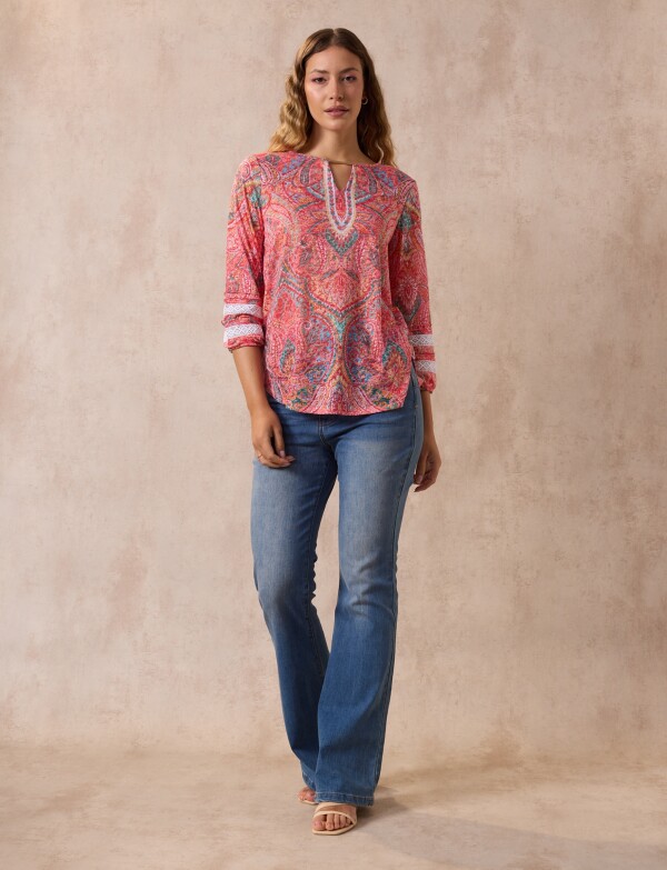Blusa Printed ROJO/MULTI
