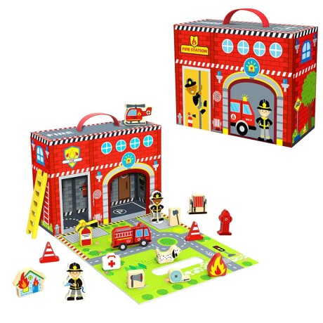 Estación de bomberos Tooky Toy Caja de diversión 001