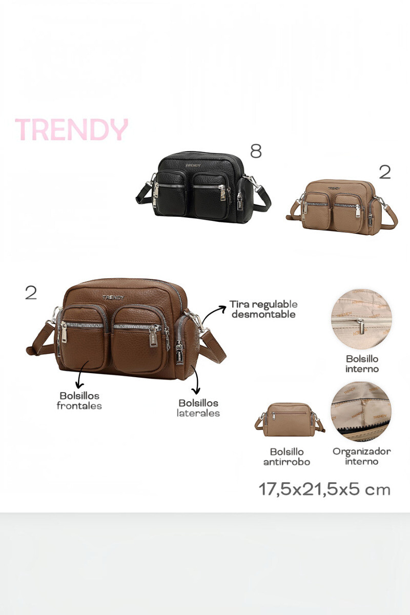 Cartera Trendy Negro