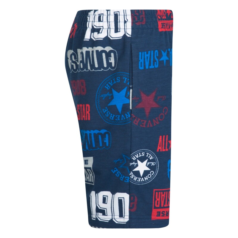 Short Logo Aop Ft de Niño Azul