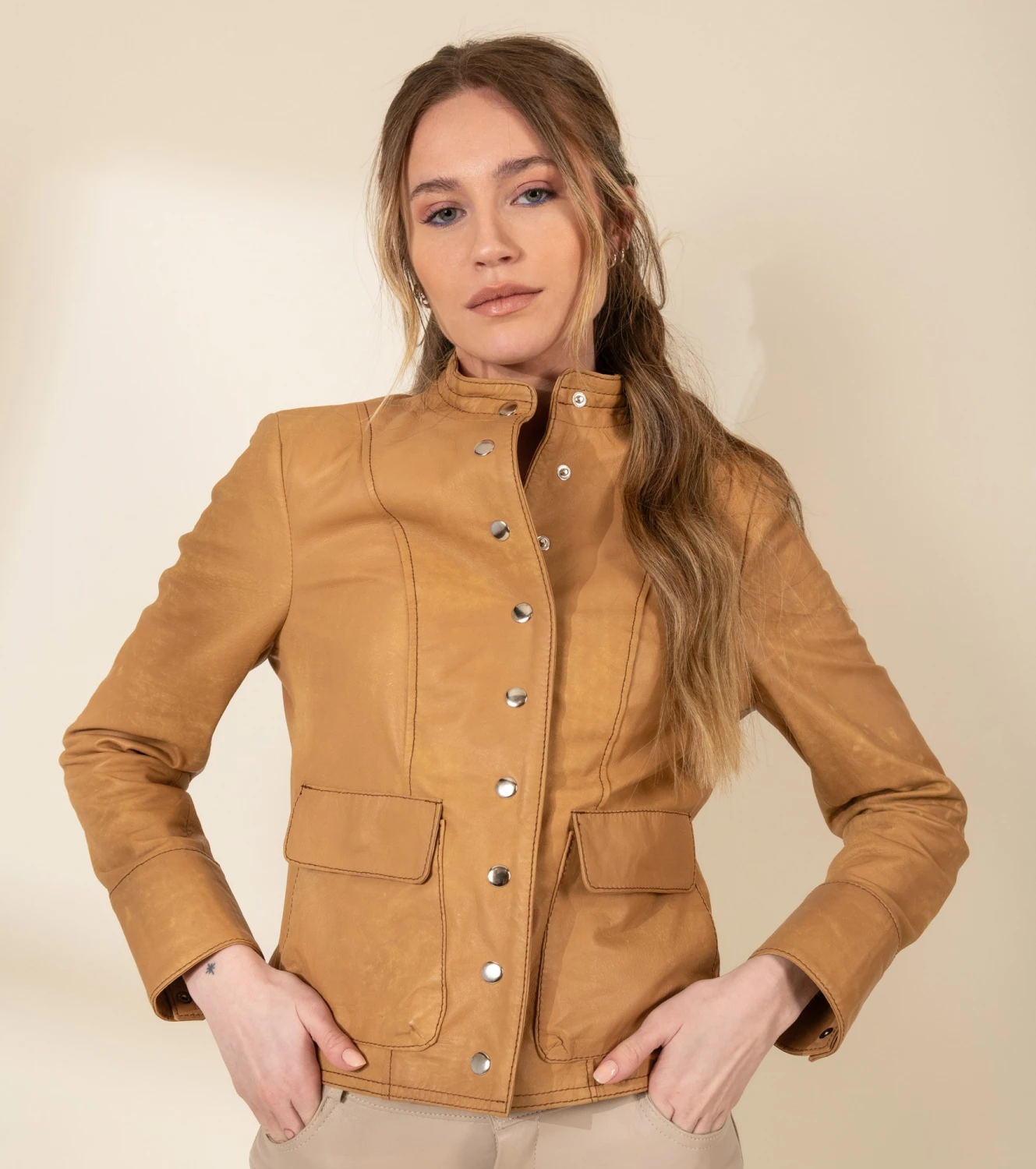 Campera Paulina beige m