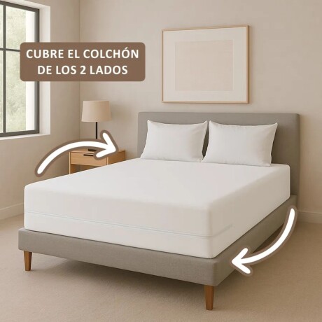 Funda de colchón con cierre 1 plaza X 20 Cm blanco
