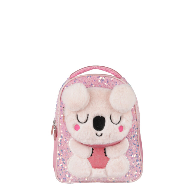 Mochila Infantil Footy Furry Pets Beige Natural - Rosado