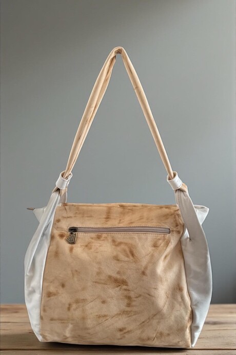 Cartera ROMI Blanca Y Natu Con Arte Cartera ROMI Blanca Y Natu Con Arte