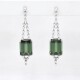 H.Stern Maravillosas Caravanas En Oro 18K Blanco Con Turmalinas Verdes Y Brillantes. H.Stern Maravillosas Caravanas En Oro 18K Blanco Con Turmalinas Verdes Y Brillantes.