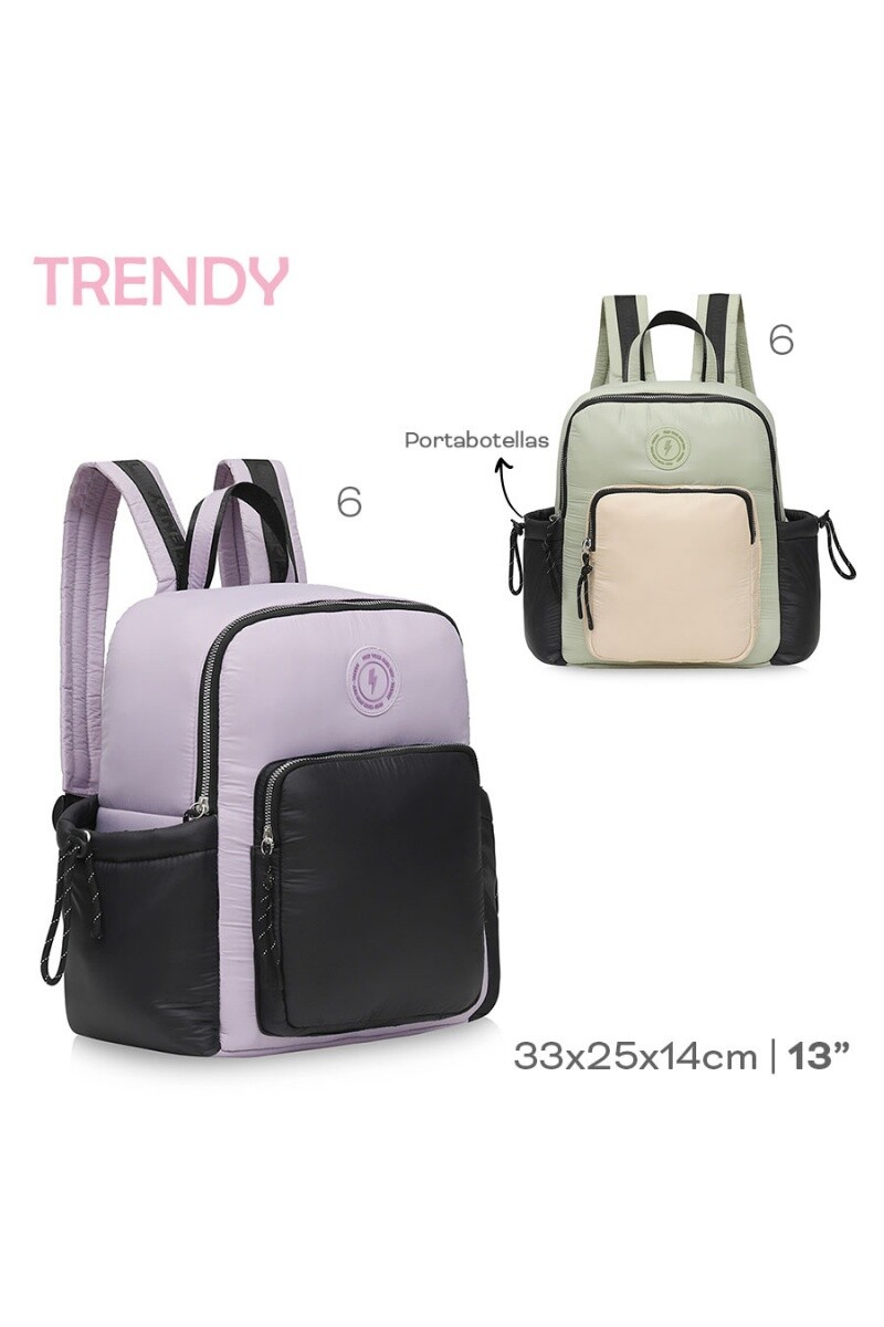 Mochila puffer Negro