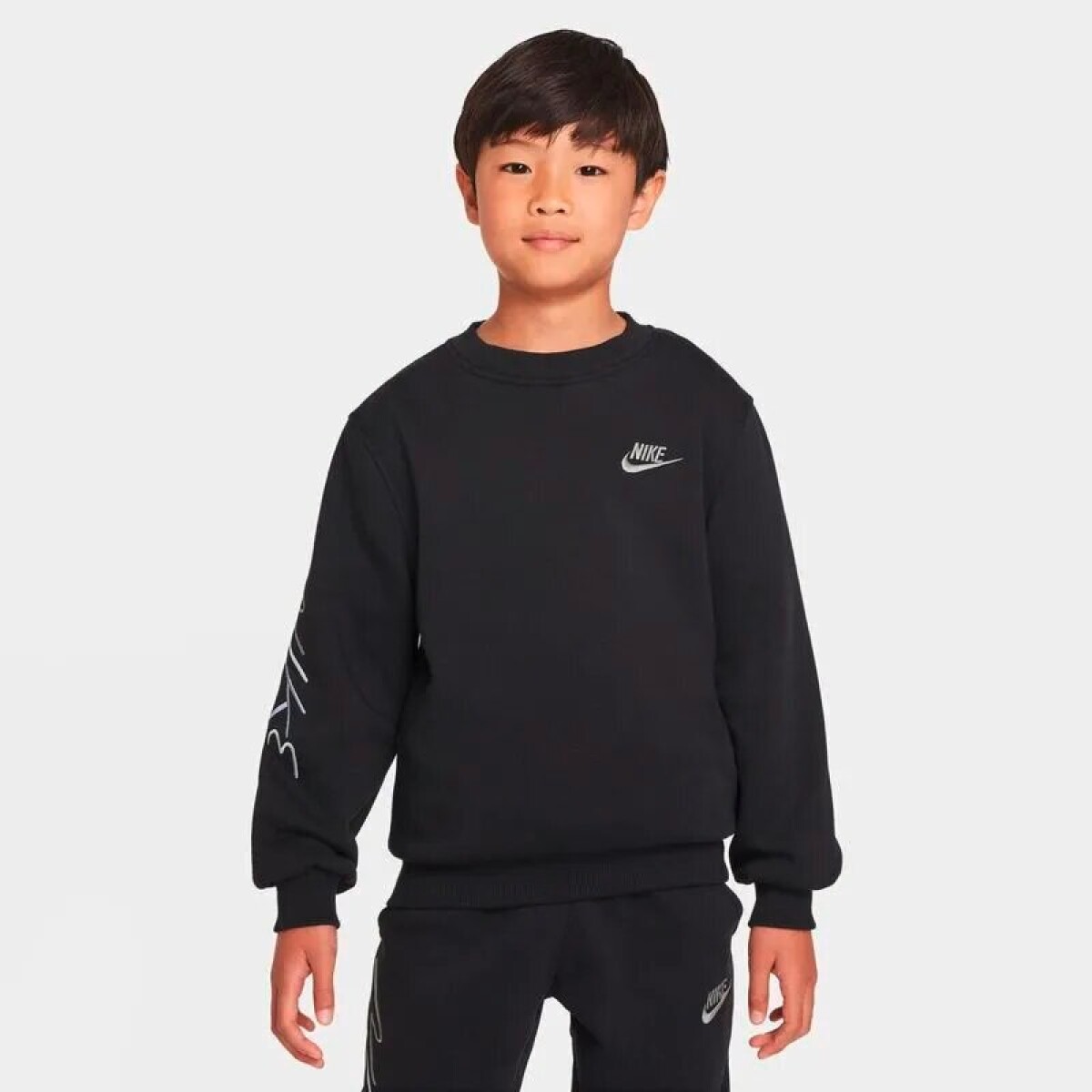 Abrigo Nike Sportswear Club+ Media larga Connect de Niños - Negro 