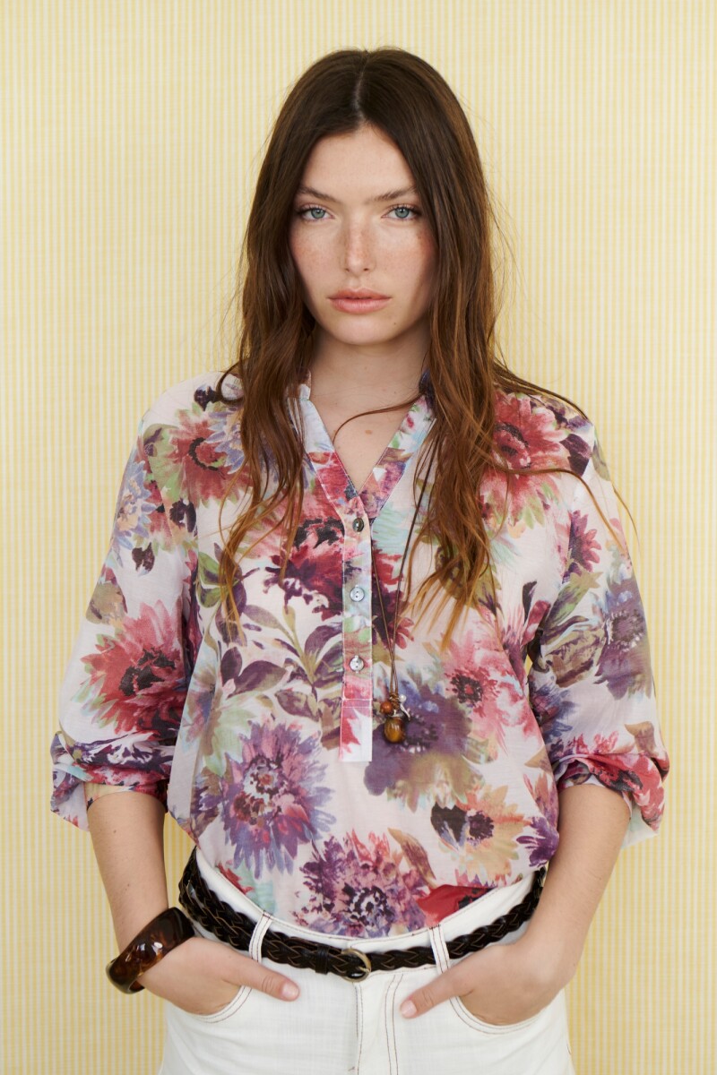 CAMISA JULIA PASTEL ROJO