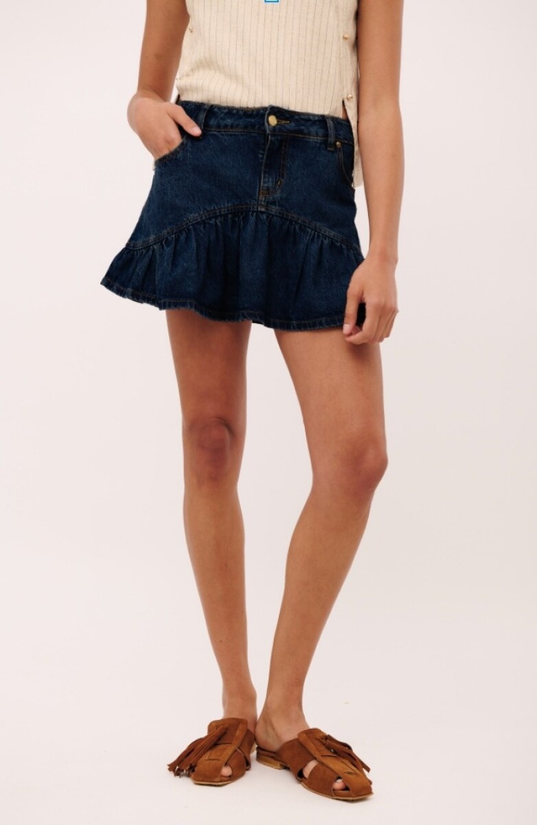 FALDA ULA DENIM - Azul 