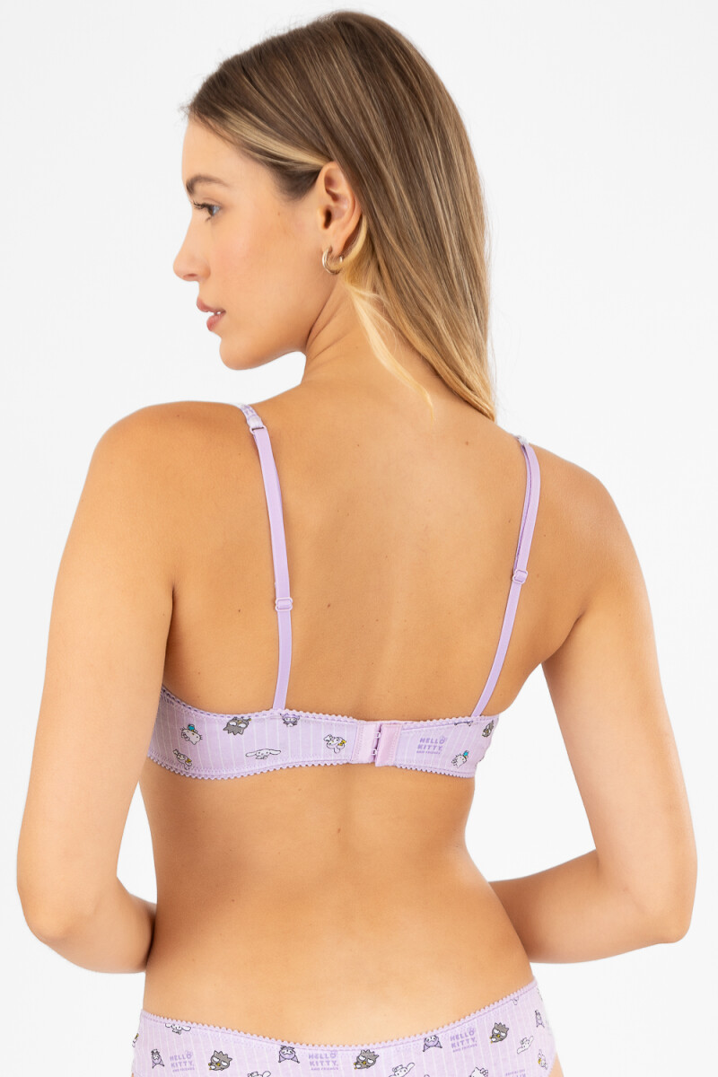 Bralet kitty & friends stripes Lila