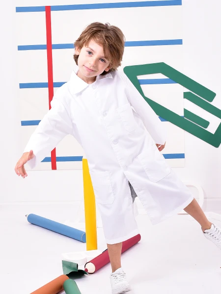 TUNICA ESCOLAR RECTA UNISEX BLANCO