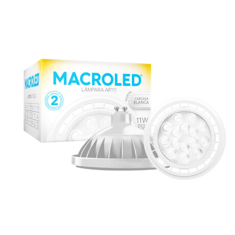Lámpara AR111 GU10 11W Blanca Macroled Cálido