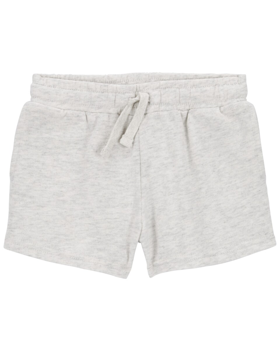 Short de algodón, con cordón, gris 