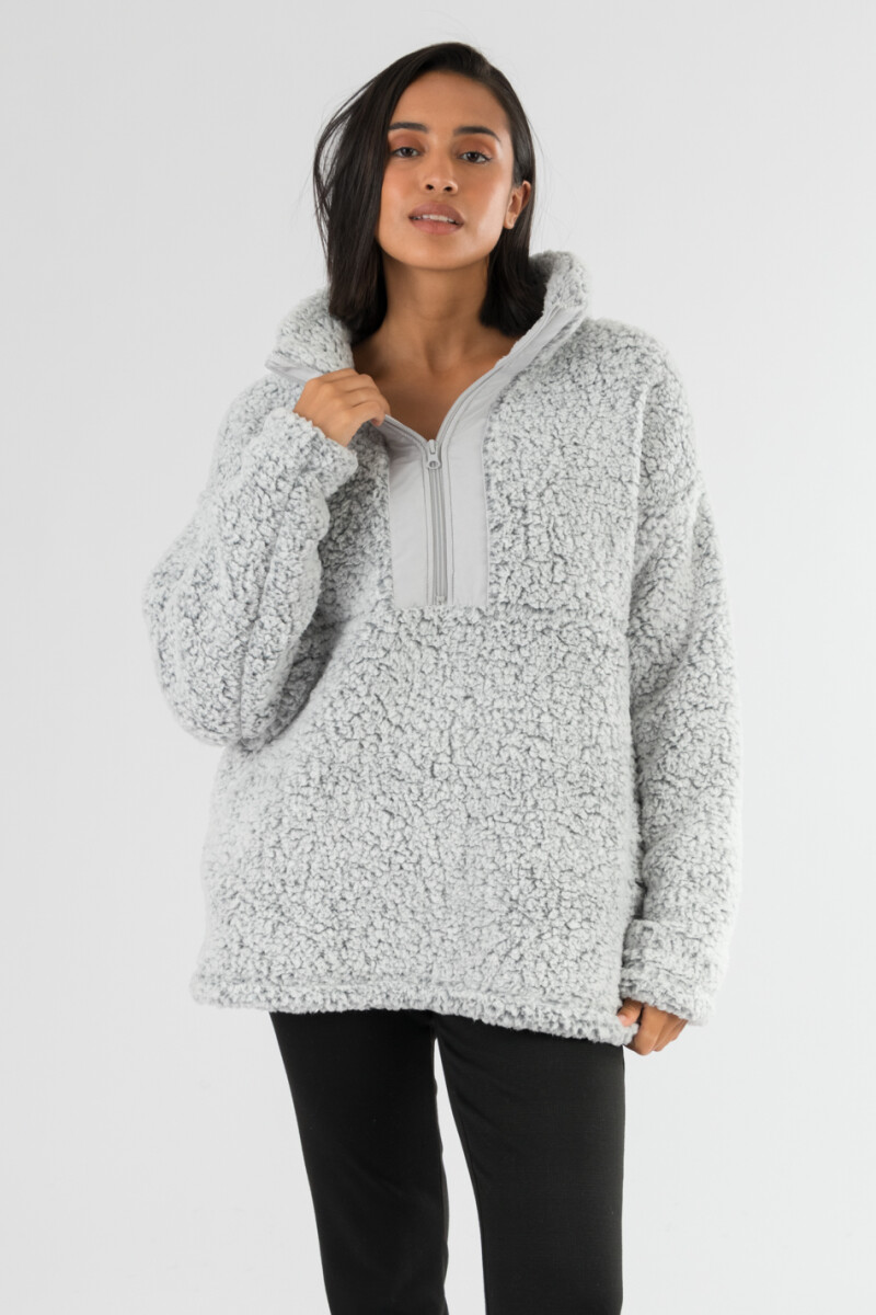 Sweater sherpa - Gris 