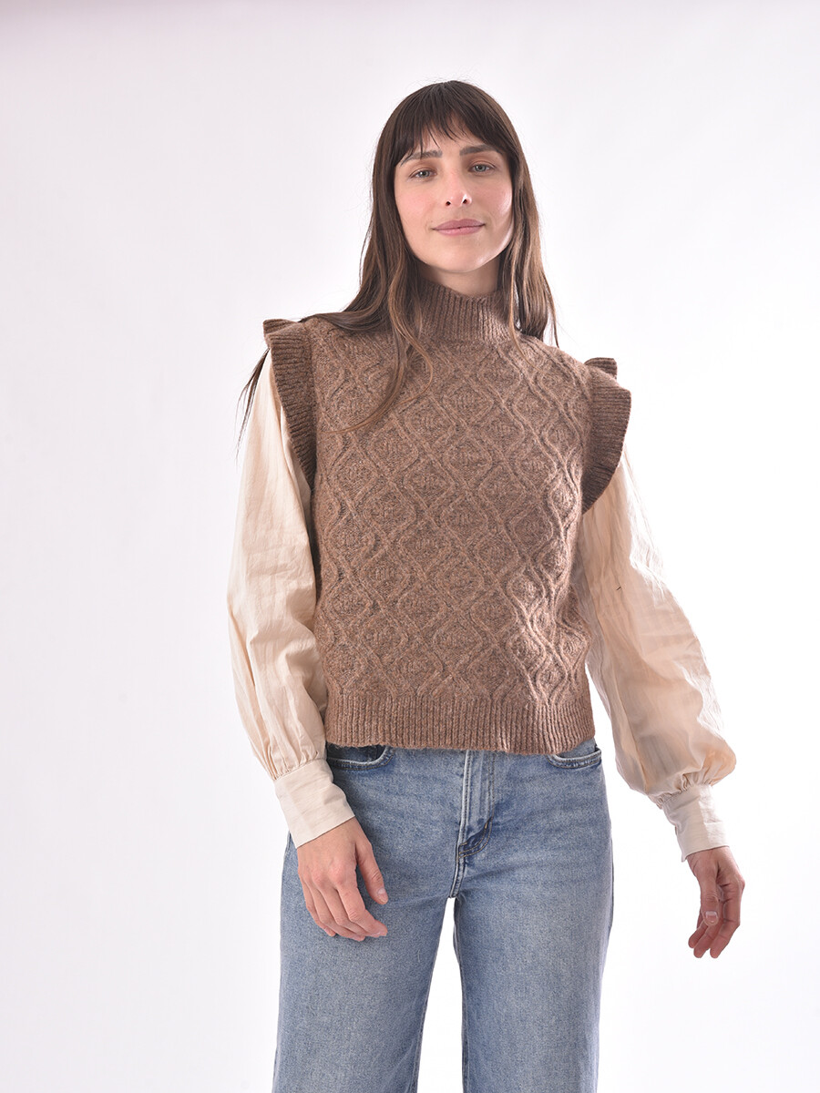 CHALECO MARI - CAFÉ 