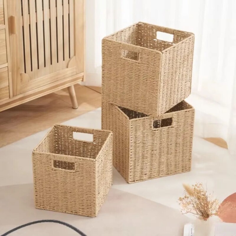 Cubo organizador ratán Cubo organizador ratán