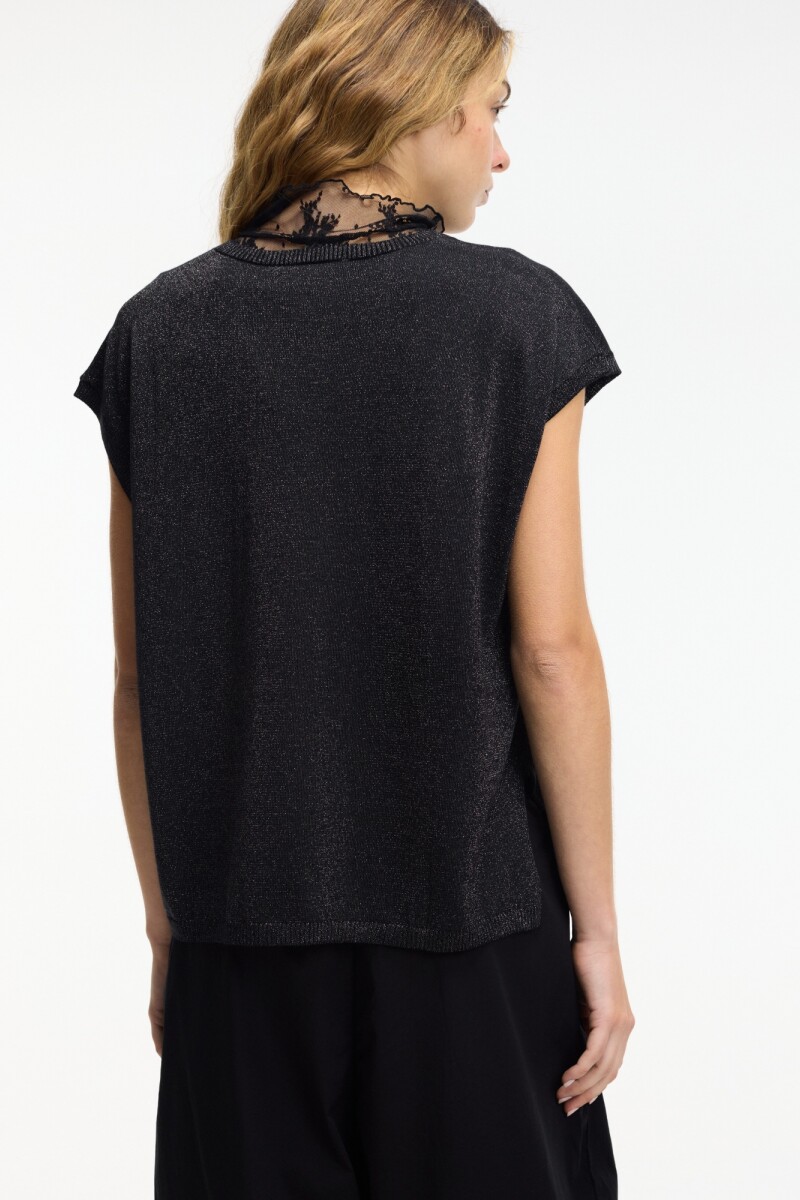 Sweater sin mangas Negro