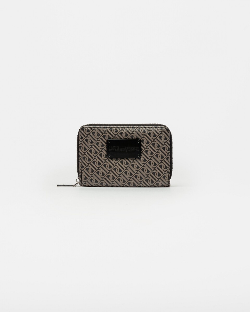 Billetera Monogram en efecto cuero - Negro 
