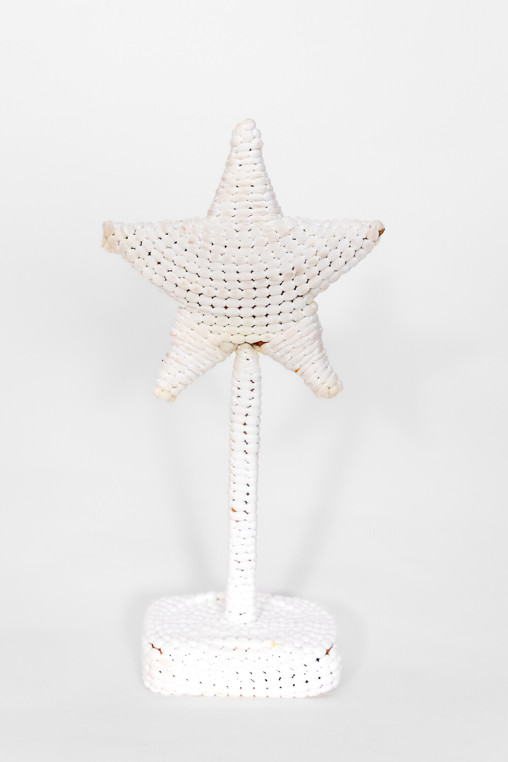 Deco Navidad Estrella Hilo Con Base Color Unico