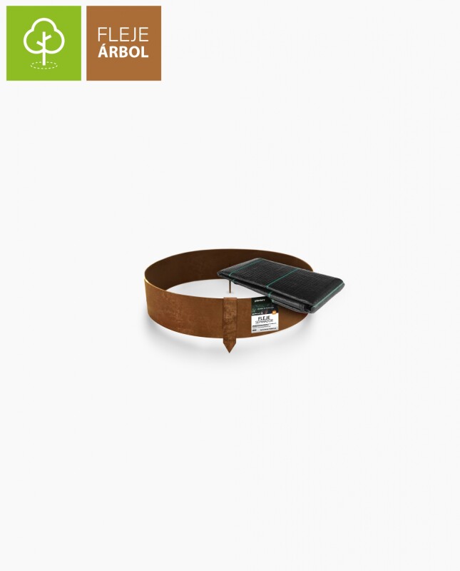 Fleje Árbol 10cm x 40cm - ACERO CORTEN Incluye tela anti-maleza!
