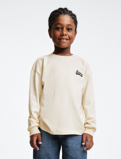 BUZO INFANTIL CON ESTAMPA BEIGE