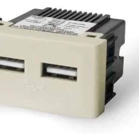TOMA DOBLE USB MARFIL SIST. MOD - LM TOMA DOBLE USB MARFIL SIST. MOD - LM