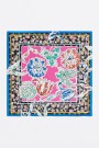 PAÑUELO FLORES VINTAGE Fucsia