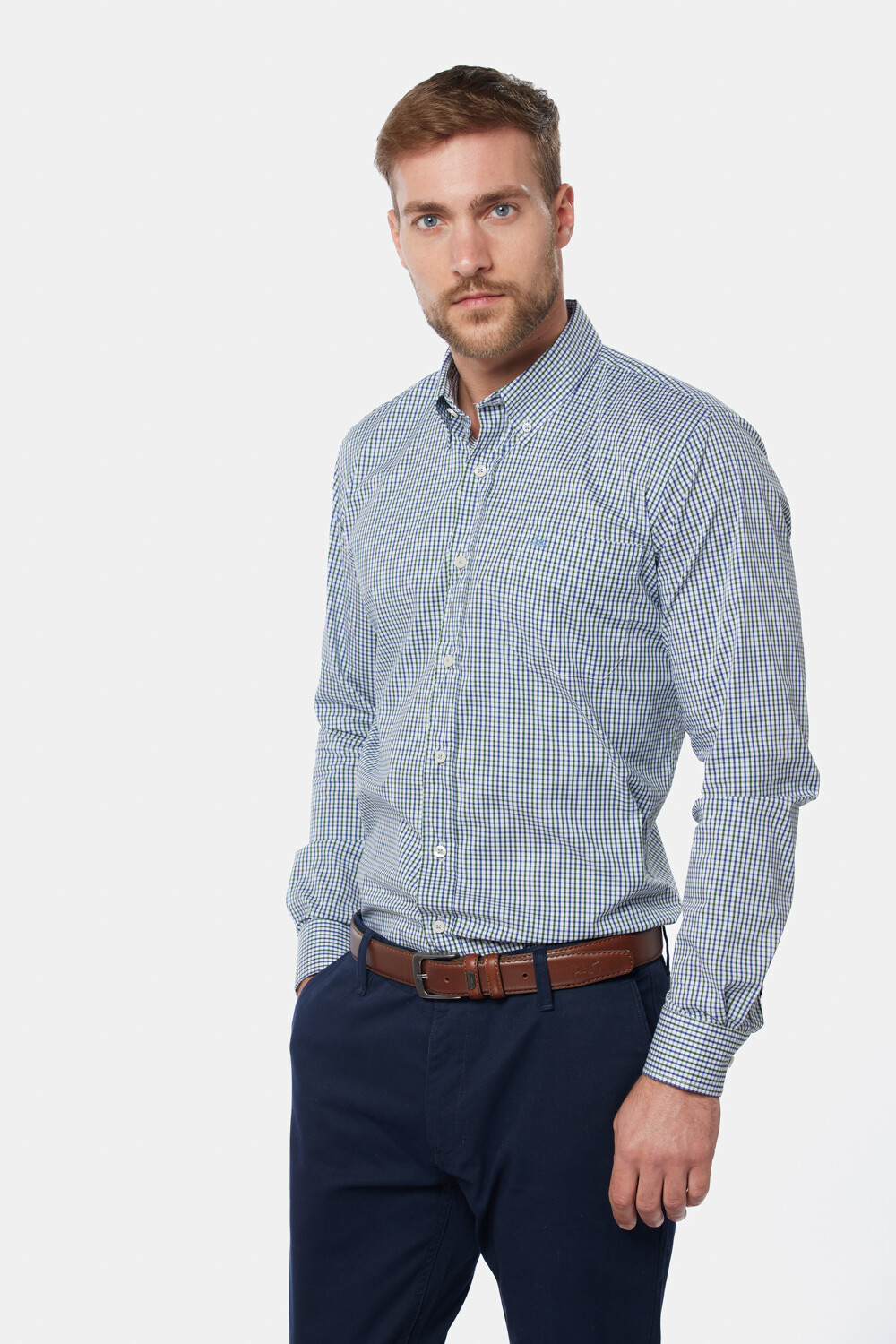CAMISA SPORT A CUADROS Verde